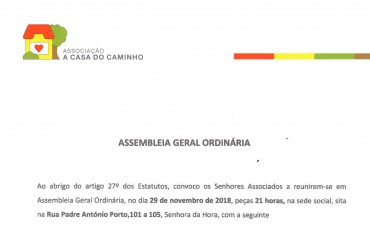 Assembleia Geral Ordinária | Convocatória